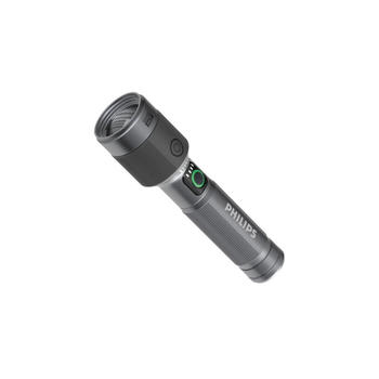 Philips 650 Lumens Aircraft Aluminium Alloy Long Range Zoom LED Rechargeable Flashlight Grey and Black 14.9 x 2.3 x 3.2 cm SFL2141/56 *(98768) 1.9Kg
