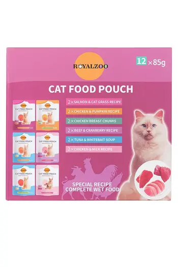 رويال زو طعام قطط فاخر باوتش 12×85جرام