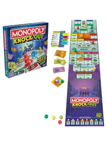 Hasbro Classic Monopoly Knockout Trading Board Game Multicolour 26.67 X 26.67 X 4.13 Cm Hmof8995Ef1 *(101949) 1Piece