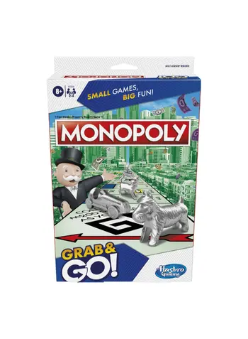 Hasbro Monopoly Grab & Go Classic Board Game Multicolour 25.4 X 15.9 X 4.8 Cm Hmof8256Uc0 *(101942) 1Piece