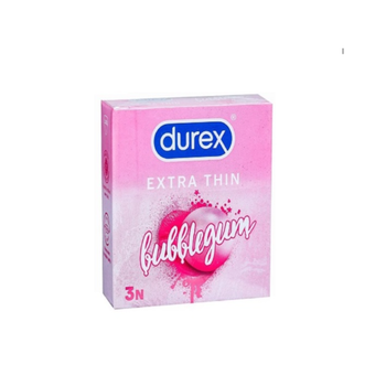 Durex Extra Thin Bubblegum Condoms 3 Pieces