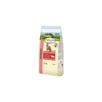 Chat & Chat Dry Food For Adult Cats With Beef 14Kg