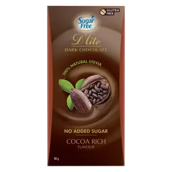 شوقر فري دي لايت شوكولاتة داكنة غنية بالكاكاو 80جرام