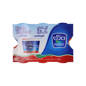 نادك زبادي طازج قليل الدسم حزمة 6×170جرام