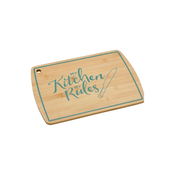 بين سيرفي لوح تقطيع مستطيل من الخيزران عالي الجودة والمتين باللون البني والأخضر الفيروزي بقياس 1× 23× 33سم - H-2047L-UV8 1قطعة