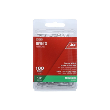 Ace Medium-Strength Aluminum Rivets 100 Pieces