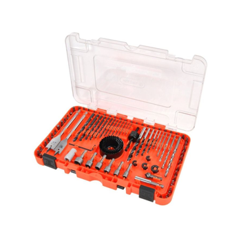 Tactix Multi-Purpose Drill And Bit Set Silver And Black 20 X 7 X 25 Cm 90Piece