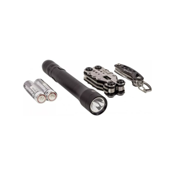 Tactix Mini Multi-Tool Set Silver And Black 2.7 X 24 X 22 Cm 3Pieces