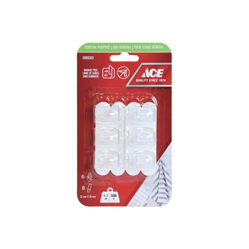 Ace Clear Adhesive Hooks 6-Piece Set