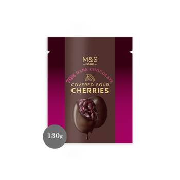 كرز حامض مغلف بالشوكولاتة الداكنة بنسبة 70%