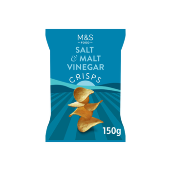 M&S Food Salt & Malt Vinegar Crisps 150g
