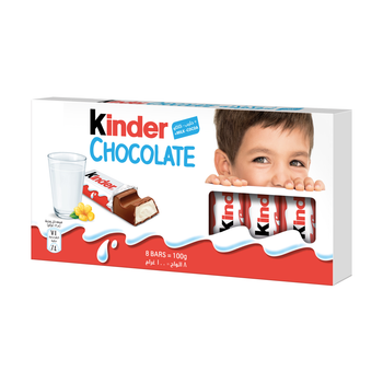 Kinder Chocolate Pack of 8 Bars 100g