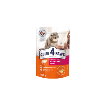 Club4Paws Premium Veal Wet Cat Food 100g