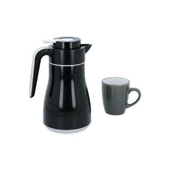 Black Double-Wall Vacuum Jug 1L