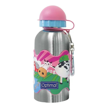 Optimal Farm Design Pink Stainless Steel Water Bottle 350ml
