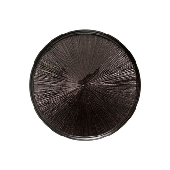 ساكو صحن حلوى دائري أنيق من الزجاج باللون الأسود بقطر 21 سم 1قطعة