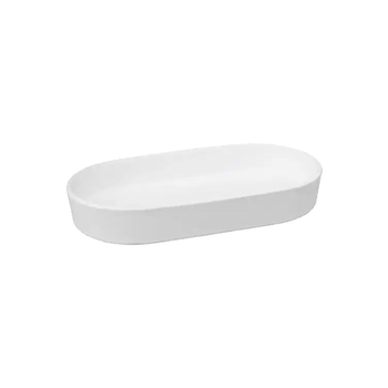 ساكو ، صينية صابون من السيراميك عالي الجودة باللون الابيض 2.5 × 9.5 × 12 سم 174881I 1قطعة