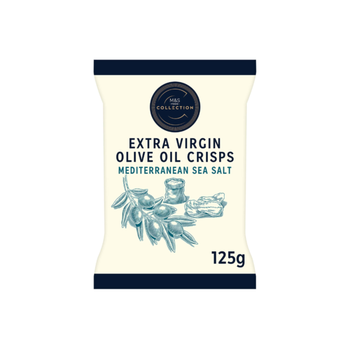 M&S Food Collection Extra Virgin Olive Oil Crisps With Mediterranean Sea Salt 125g