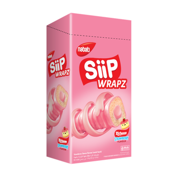 Nabati Siip Wrapz Strawberry Cheese Snacks 12x14.5g