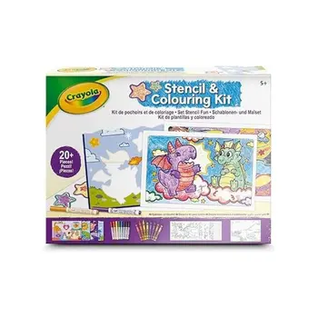 كرايولا مجموعة للأنشطة الإبداعية مع الاستنسل والتلوين متعددة الألوان 20×26.5×5.8سم 1قطعة