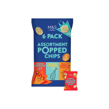 M&S Food Assorted Popped Chips 6 Packets