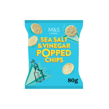 M&S Food Sea Salt And Vinegar Popped Chips 80g