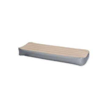 ساكو فراش هوائي خفيف للتخييم مع مضخة قدم باللونين البيج والرمادي، بأبعاد 25 × 76 × 191 سم 1قطعة