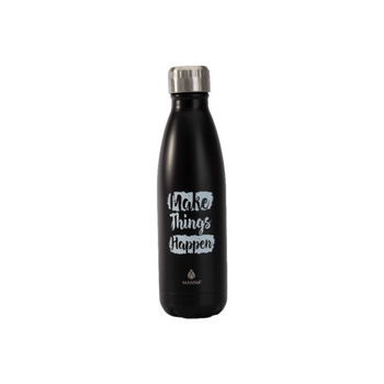 MANNA Black Insulated Stainless Steel Water Bottle 502ml