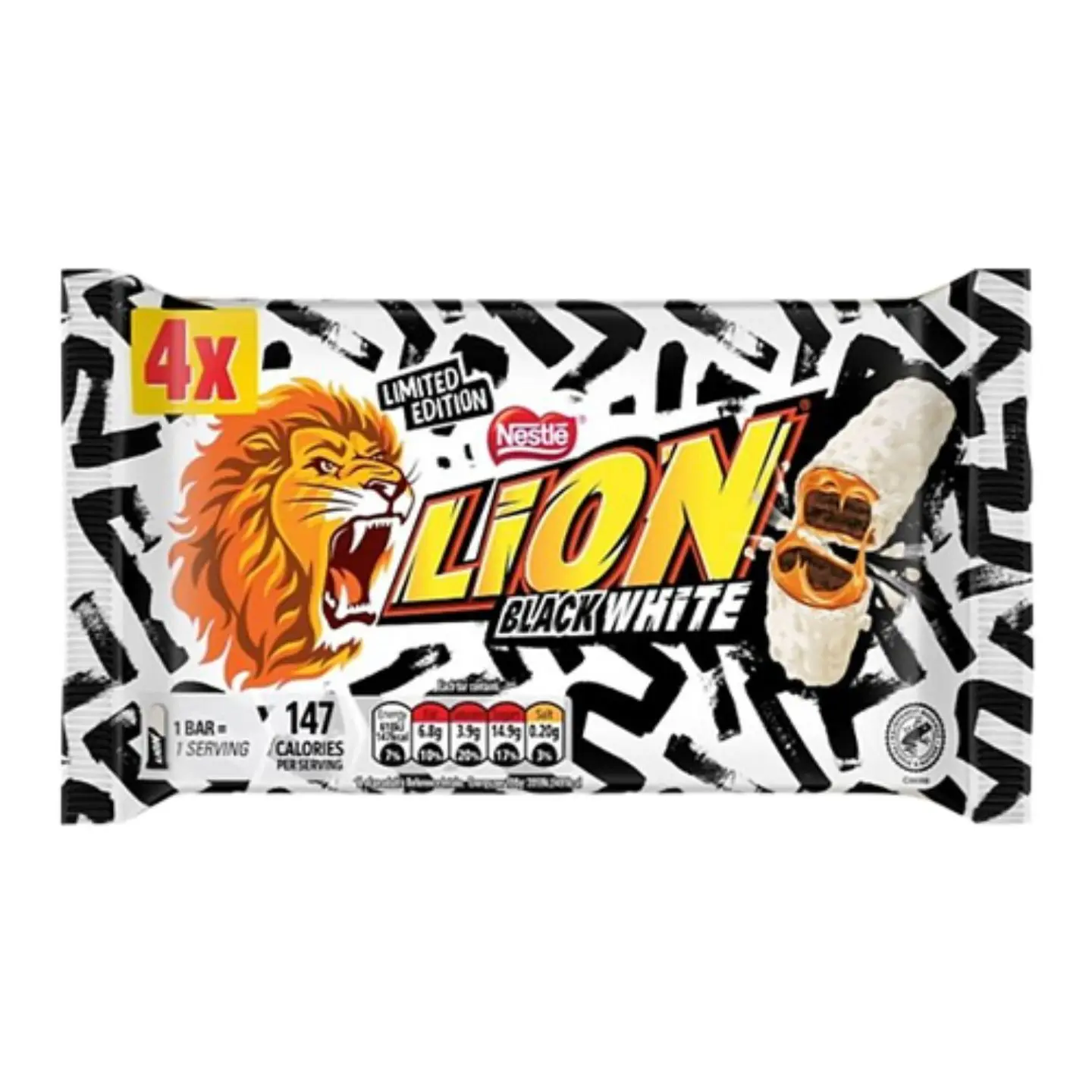 Buy Nestle Lion Black & White Limited Edition 120g in Saudi Arabia