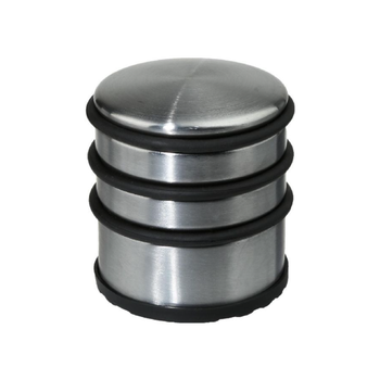 Saco Heavy-Duty Door Stopper Silver/Black