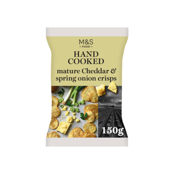 M&S Food Mature Cheddar & Spring Onion Crisps 150g