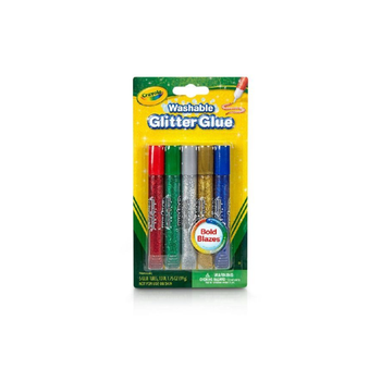Crayola Bold Blazes Washable Glitter Glue 5-Piece