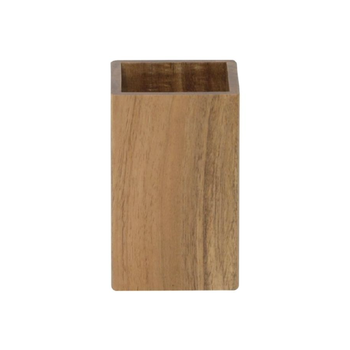 تندنس كوب حمام من خشب السنط متين بتصميم مربع الشكل باللون بني 10.5× 6.5× 6.5سم 61114167 1قطعة