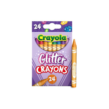 Crayola Nontoxic Glitter Crayon Set 24-Piece
