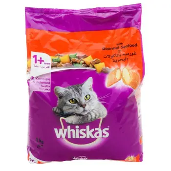 ويسكاس غورميه بالمأكولات البحرية طعام قطط جاف ٣كيلو