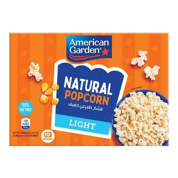 American Garden Light Natural Popcorn 3x240g