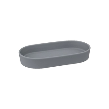 ساكو ، صينية صابون من السيراميك عالي الجودة باللون الرمادي الداكن، 3 × 10.6 × 19.3 سم 174881H 1قطعة