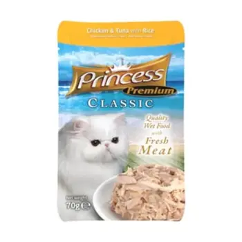 Princess Premium Classic Chicken & Tuna Wet Food 70g
