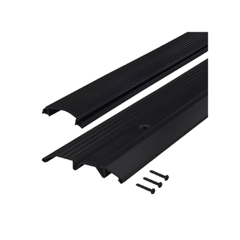 ام دي بولدنق برودكت مطحنة الألومنيوم والفينيل الفاخرة ذات عتبة منخفضة باللون الأسود 0.5×3.75×36 بوصة 1قطعة