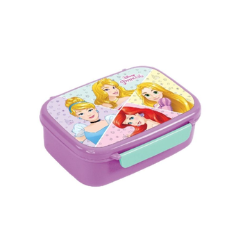 فيرست كيد صندوق طعام مستطيل للأطفال بتصميم أميرات ديزني باللونين البنفسجي والأزرق، سعة 765 مل، FKA-02228 1قطعة