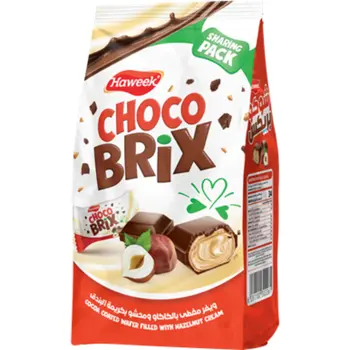 هاويك ويفر شوكو بريكس محشو بكريم البندق 120جرام