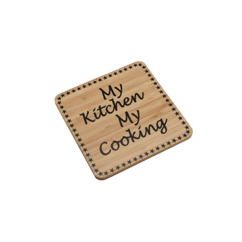 بين سيرفي قاعدة كوب خيرزان عالي الجودة بشكل مربع بني وأسود 18×18سم TR00718BU 1قطعة