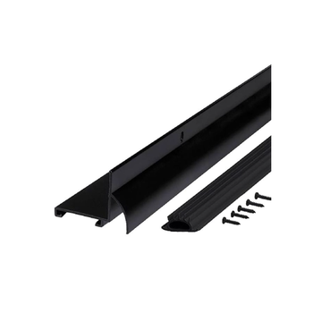 ام دي بولدنق برودكت سدادة ألومنيوم مثبتة بالبراغي أسفل الباب أسود 3.8×4.5×37.8 بوصة 1قطعة