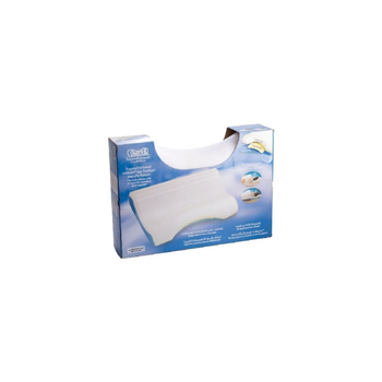 Contour High Grade Velour Crescent Cutout Design Memory Foam Cloud Pillow White 5 X 19.5 X 13 Inch 1Piece