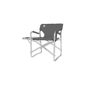 Coleman Heavy-Duty Folding Director Chair with Table Grey and Silver 31.1 x 22.05 x 5.12 Inch 2000038341 *(95311) 4.3Kg