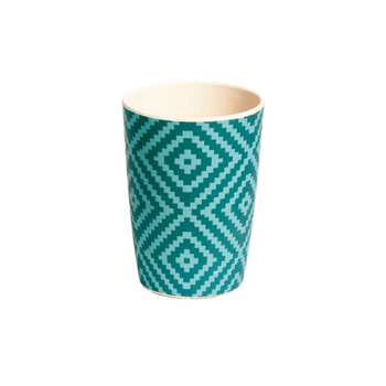 PARFAIT Teal-White Bamboo Fiber Tumbler 400ml