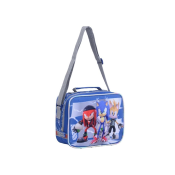 مارفل   حقيبة غداء مستطيلة الشكل بتصميم سونيك برايم القنفذ إغلاق بسحاب عالي الجودة متعددة الألوان 11 × 19 × 22 سم FKST-32019 1قطعة