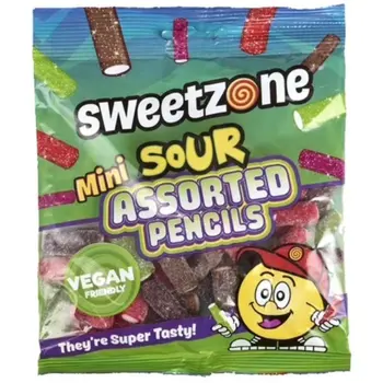 Sweetzone Mini Sour Assorted Pencils 180g