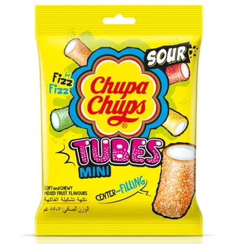 Chupa Chups Sour & Chewy Mixed Fruit Candy 85g