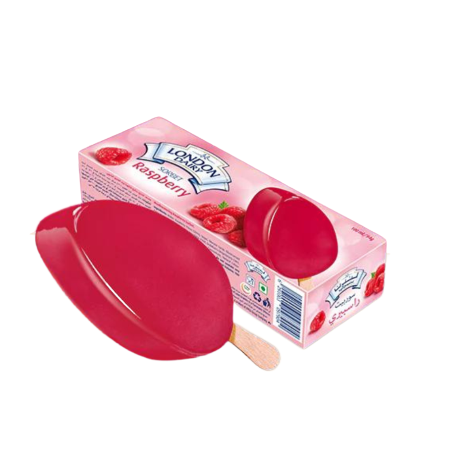 Buy London Dairy Raspberry Sorbet Stick 100ml in Saudi Arabia